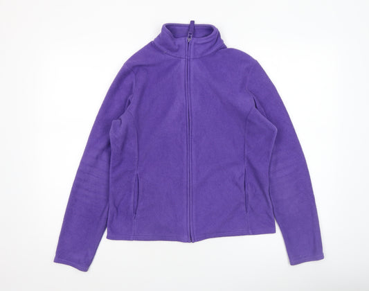 Marks and Spencer Women's Purple Fleece Full Zip Jacket UK 12