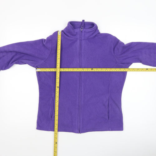 Marks and Spencer Women's Purple Fleece Full Zip Jacket UK 12
