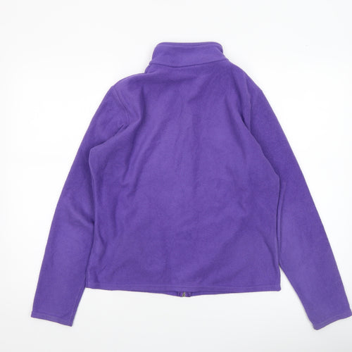 Marks and Spencer Women's Purple Fleece Full Zip Jacket UK 12