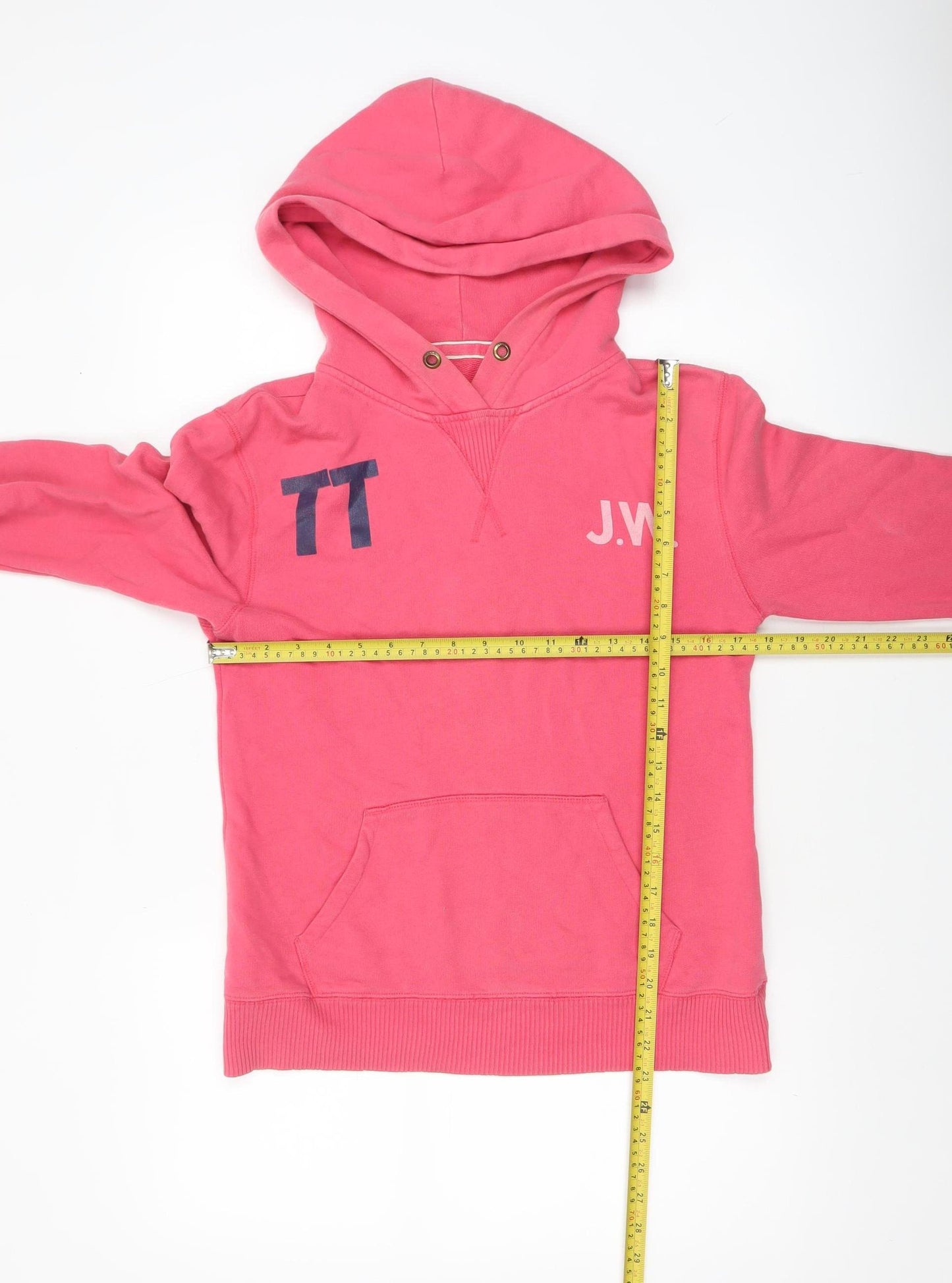 Jack Wills Womens Pink Varsity Pullover Hoodie Size 8 Cotton