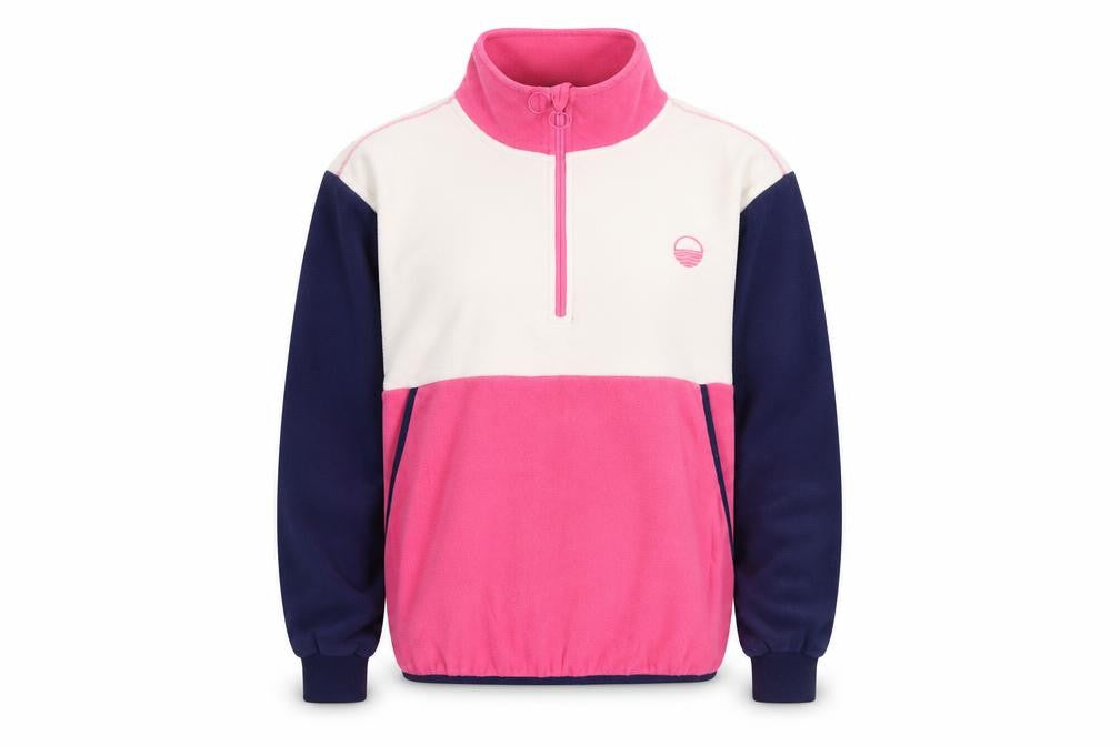 West Quay Unisex Colour Block Fleece 1/4 Zip Sweatshirt M Multicoloured