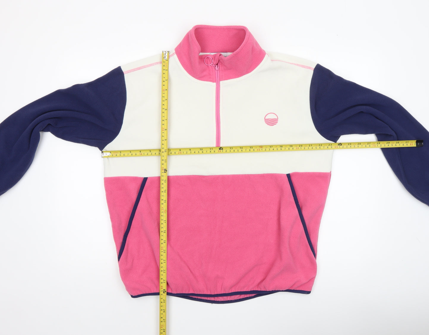 West Quay Unisex Colour Block Fleece 1/4 Zip Sweatshirt M Multicoloured