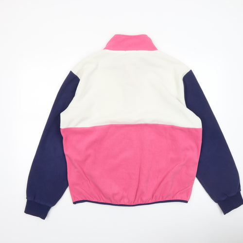 West Quay Unisex Colour Block Fleece 1/4 Zip Sweatshirt M Multicoloured