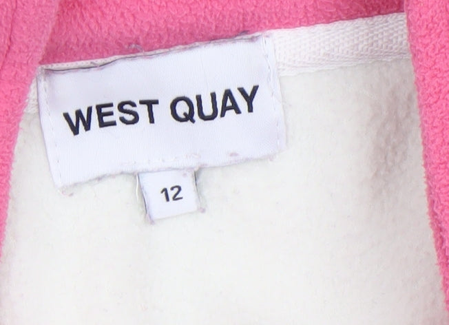 West Quay Unisex Colour Block Fleece 1/4 Zip Sweatshirt M Multicoloured