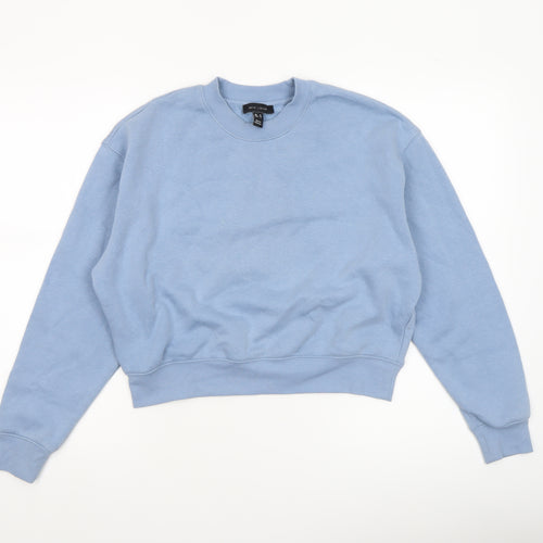 New Look Womens Blue Small Pullover Crew Neck Sweatshirt