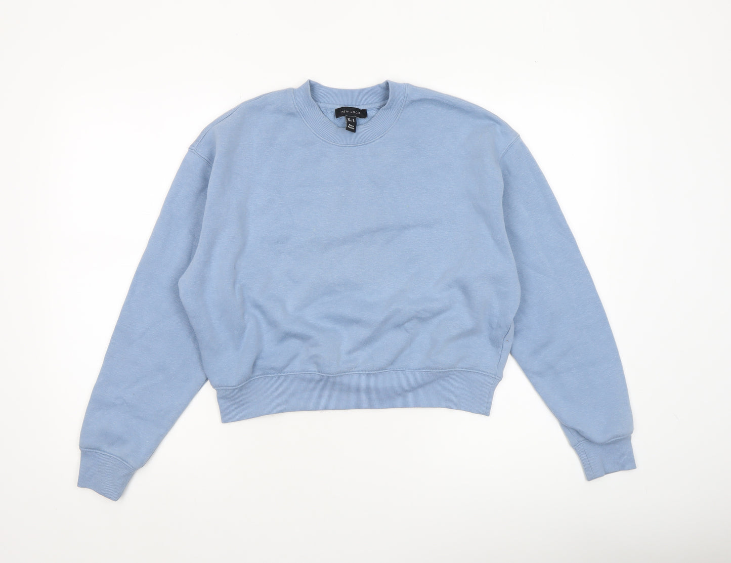 New Look Womens Blue Small Pullover Crew Neck Sweatshirt
