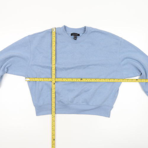 New Look Womens Blue Small Pullover Crew Neck Sweatshirt