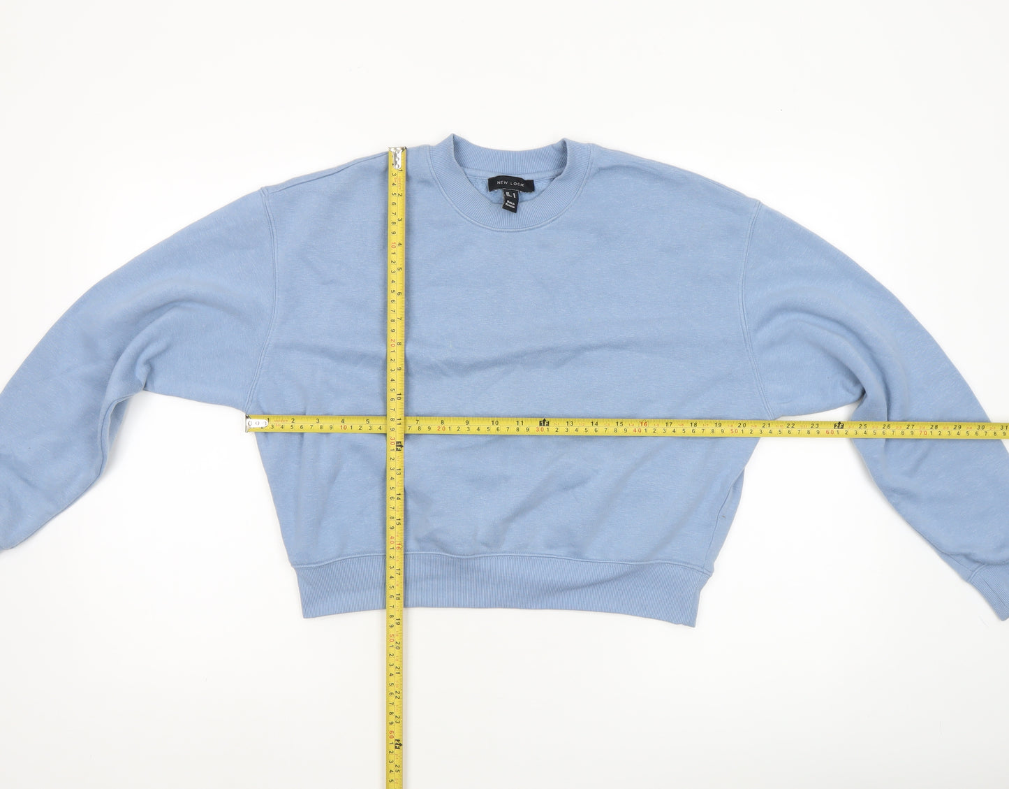 New Look Womens Blue Small Pullover Crew Neck Sweatshirt