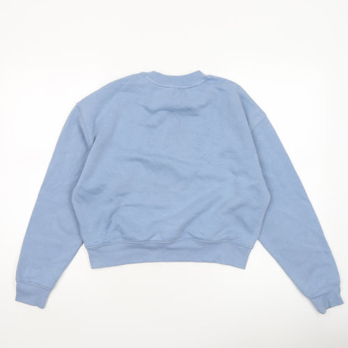 New Look Womens Blue Small Pullover Crew Neck Sweatshirt