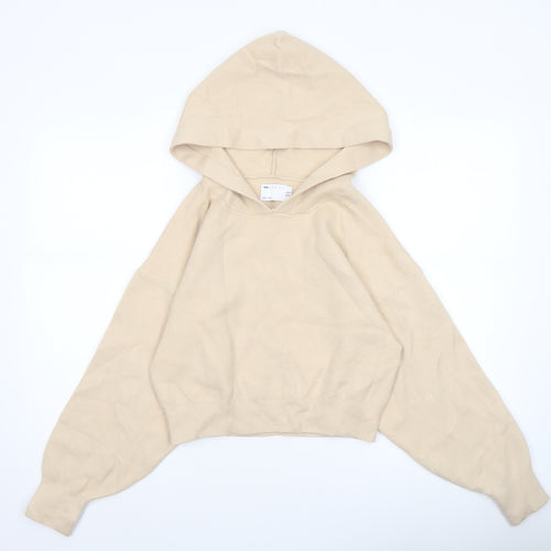 ASOS Women’s Beige Hooded Knit Pullover Jumper Size 12