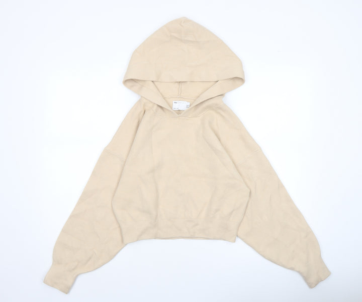ASOS Women’s Beige Hooded Knit Pullover Jumper Size 12