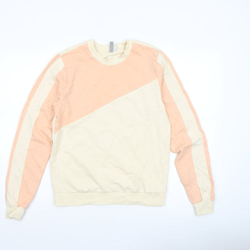 ASOS Women’s Beige & Peach Colourblock Cotton Sweatshirt UK 8
