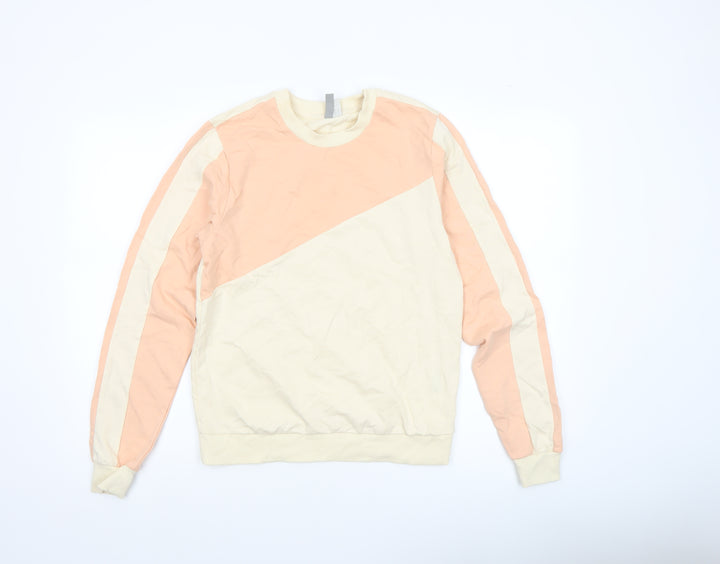 ASOS Women’s Beige & Peach Colourblock Cotton Sweatshirt UK 8