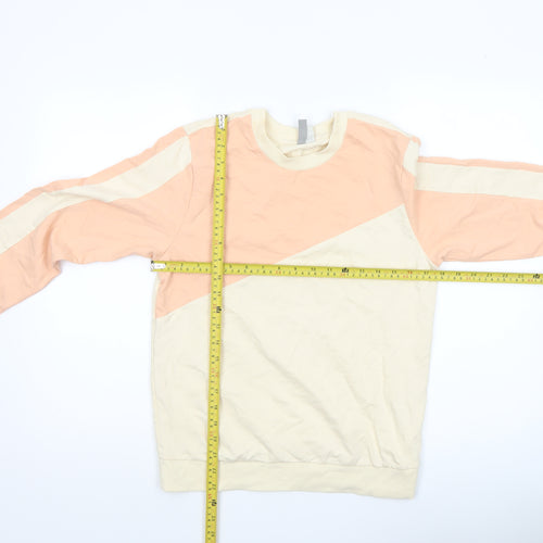 ASOS Women’s Beige & Peach Colourblock Cotton Sweatshirt UK 8