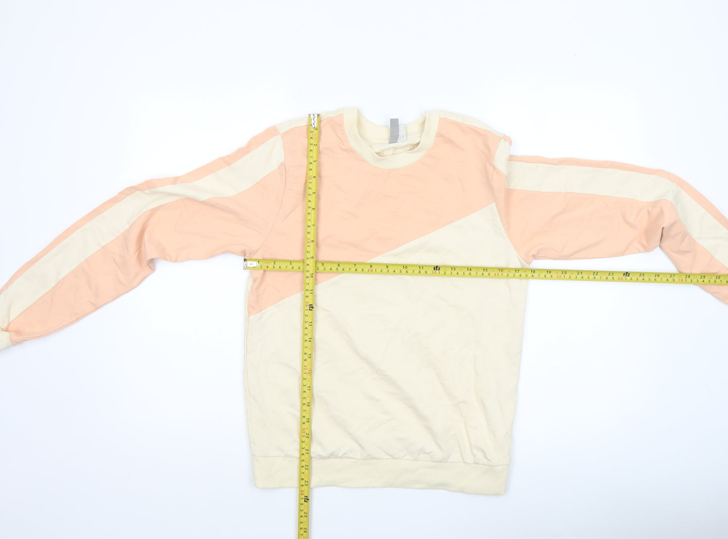 ASOS Women’s Beige & Peach Colourblock Cotton Sweatshirt UK 8