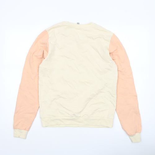 ASOS Women’s Beige & Peach Colourblock Cotton Sweatshirt UK 8