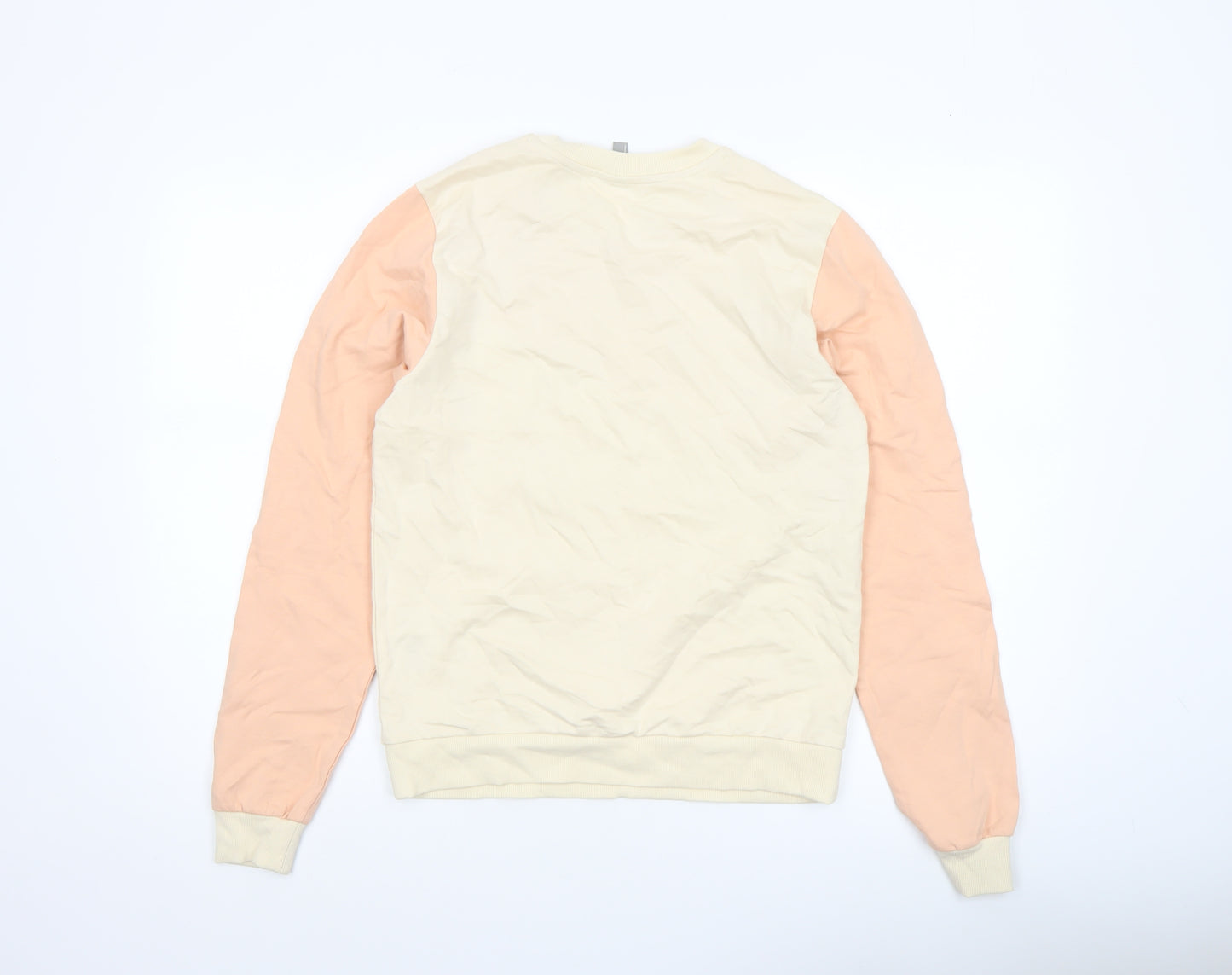 ASOS Women’s Beige & Peach Colourblock Cotton Sweatshirt UK 8