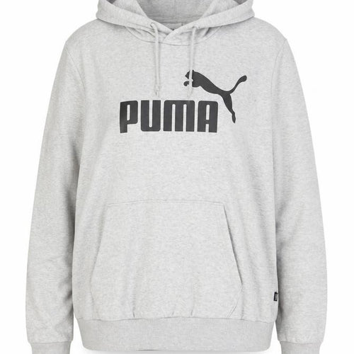Puma Womens Grey Hoodie XL Pullover Logo Sports Sweatshirt