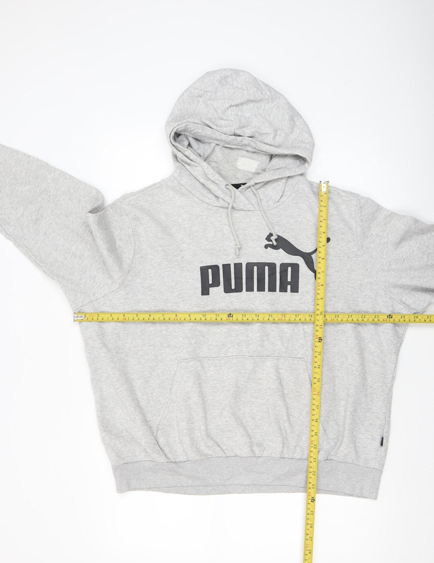 Puma Womens Grey Hoodie XL Pullover Logo Sports Sweatshirt
