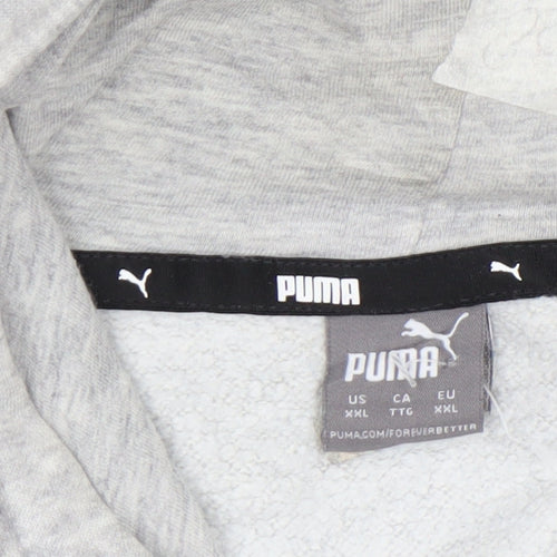 Puma Womens Grey Hoodie XL Pullover Logo Sports Sweatshirt