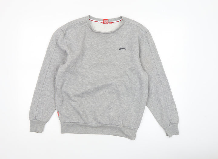 Slazenger Boys Grey Crew Neck Fleece Sweatshirt 13 Years Pullover