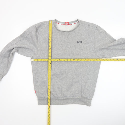Slazenger Boys Grey Crew Neck Fleece Sweatshirt 13 Years Pullover