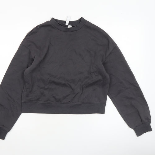 H&M Divided Womens Black XS Crew Neck Pullover Sweatshirt