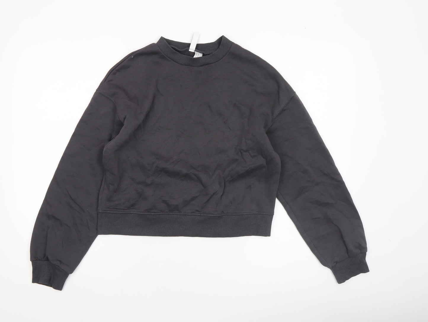 H&M Divided Womens Black XS Crew Neck Pullover Sweatshirt