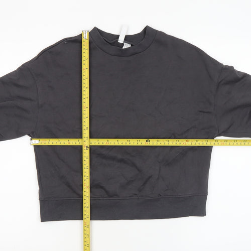 H&M Divided Womens Black XS Crew Neck Pullover Sweatshirt