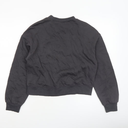 H&M Divided Womens Black XS Crew Neck Pullover Sweatshirt