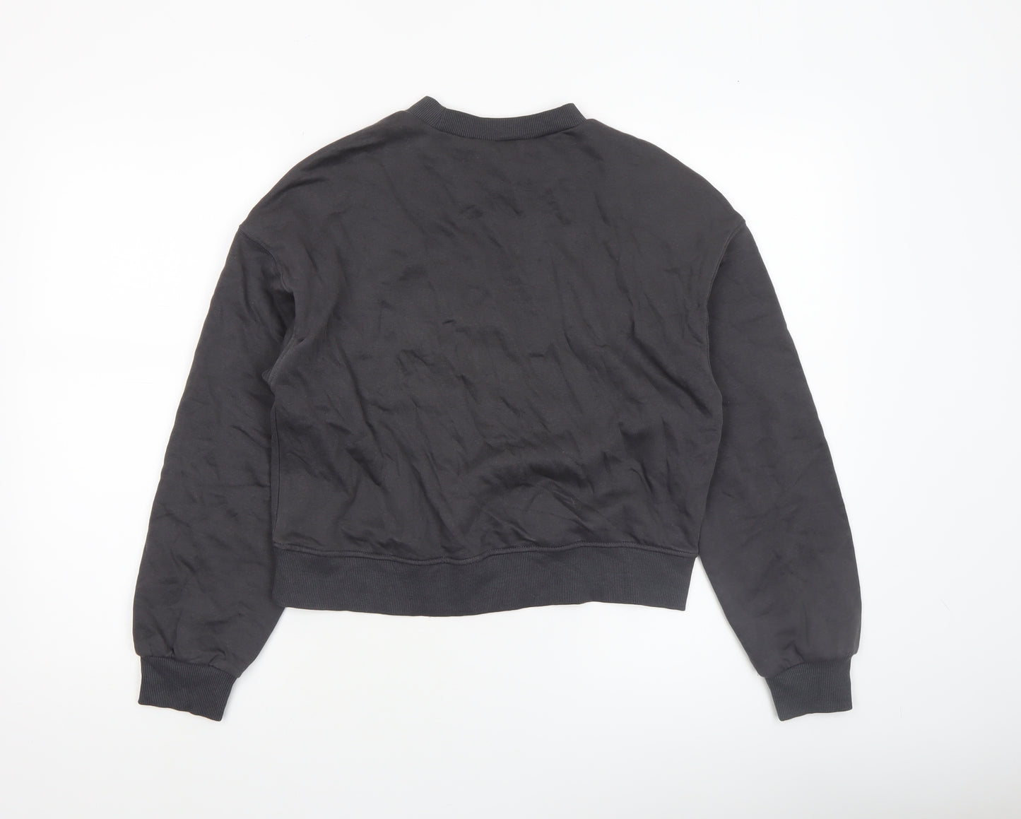 H&M Divided Womens Black XS Crew Neck Pullover Sweatshirt