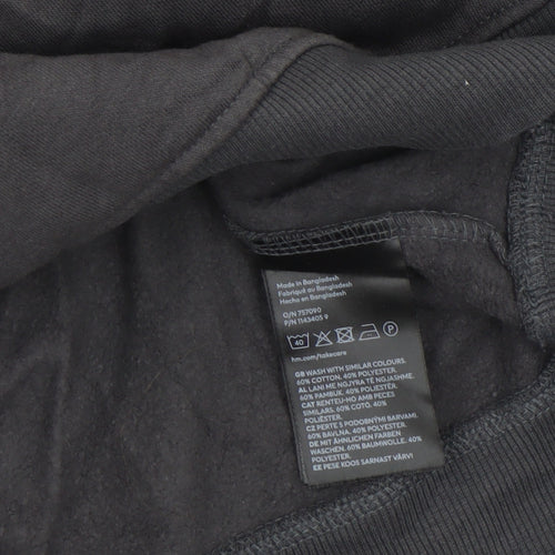 H&M Divided Womens Black XS Crew Neck Pullover Sweatshirt