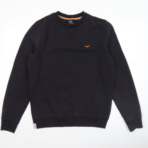 Threadbare Men's Black Crew Neck Pullover Sweatshirt Size S