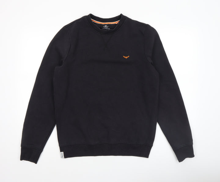 Threadbare Men's Black Crew Neck Pullover Sweatshirt Size S