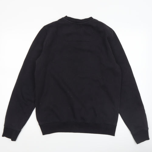 Threadbare Men's Black Crew Neck Pullover Sweatshirt Size S