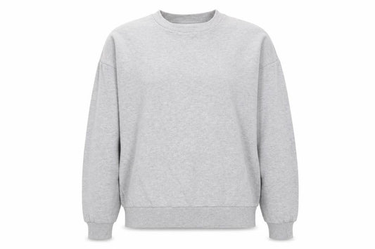 Front view of Boohoo Women Grey XL Pullover Sweatshirt Graphic Print Crew Neck