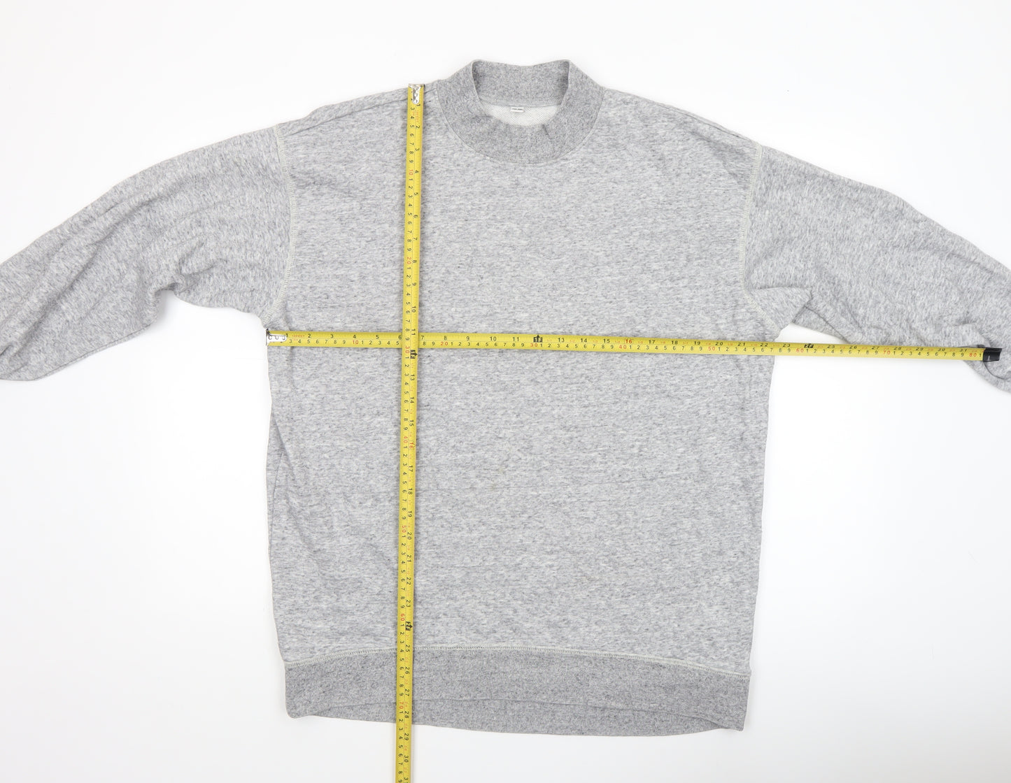 Uniqlo Men’s Grey Cotton Blend Pullover Sweatshirt M