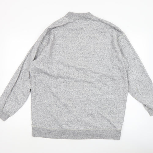 Uniqlo Men’s Grey Cotton Blend Pullover Sweatshirt M