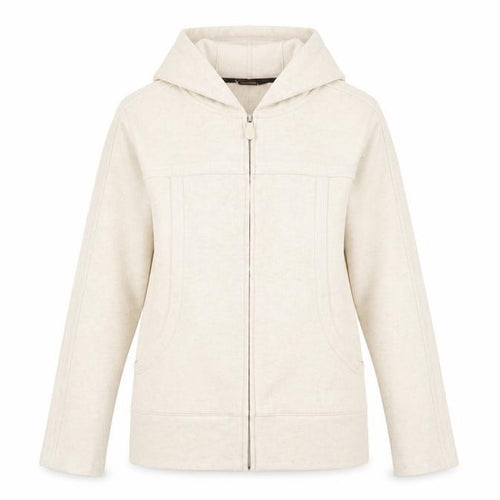 Kirkland Signature Women Beige Full Zip Hoodie Cotton Blend Size S