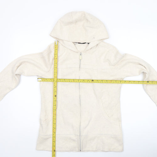 Kirkland Signature Women Beige Full Zip Hoodie Cotton Blend Size S