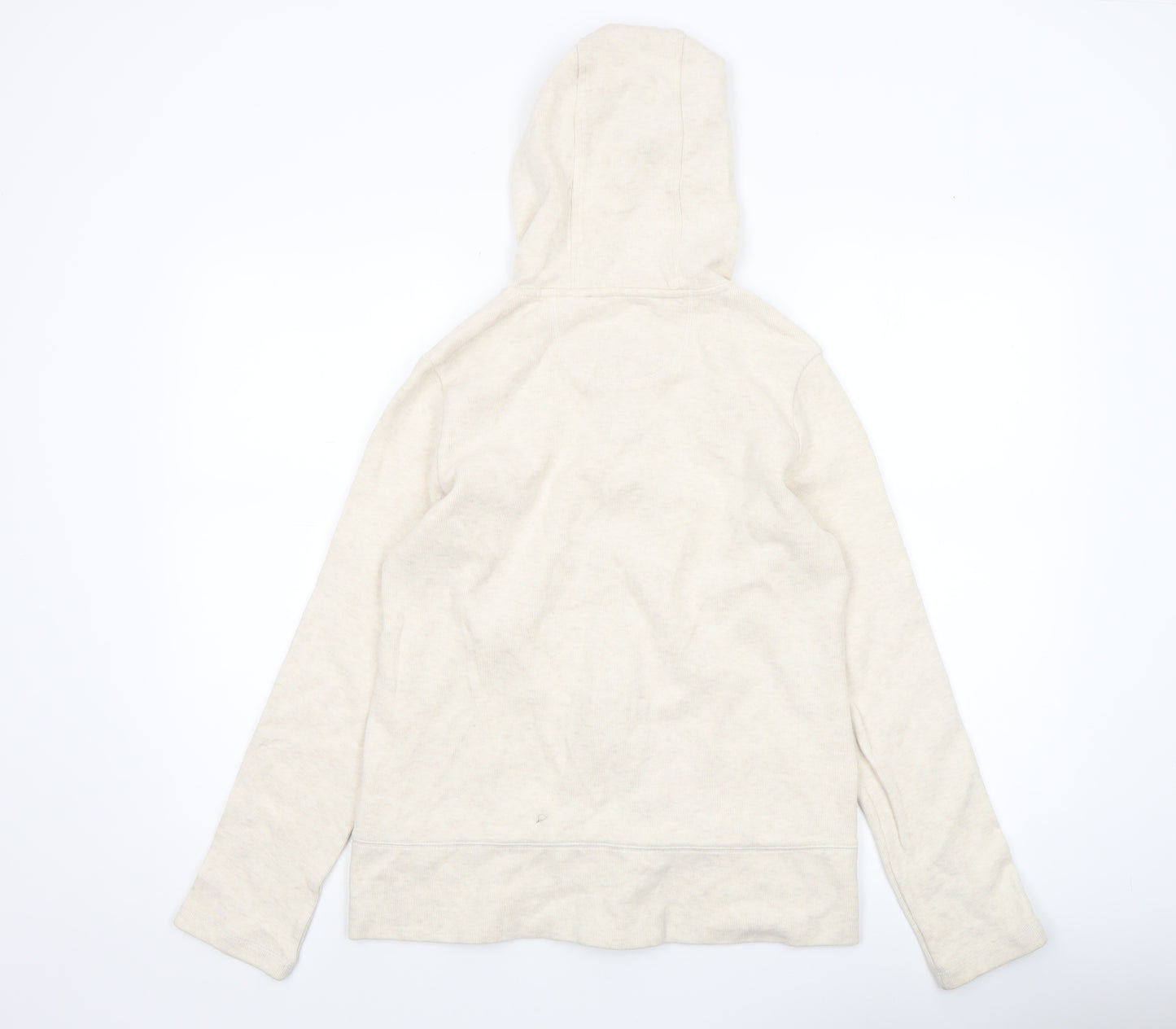 Kirkland Signature Women Beige Full Zip Hoodie Cotton Blend Size S