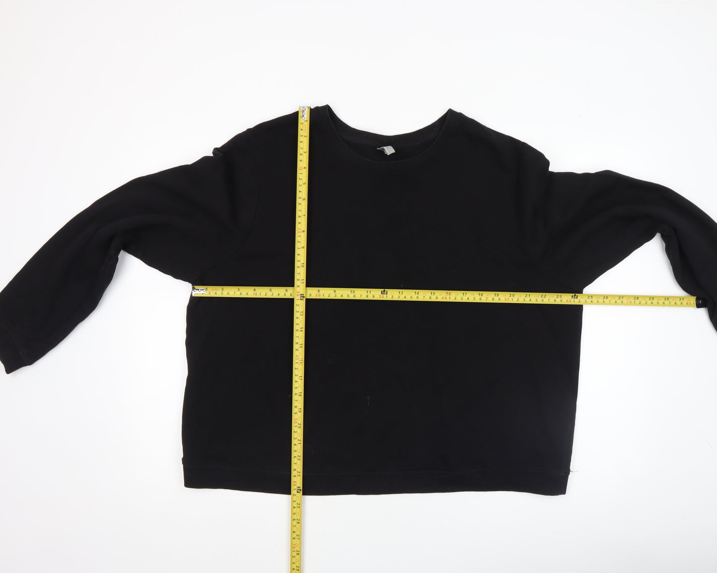 ASOS Women Black Size 20 Crew Neck Cotton Pullover Sweatshirt