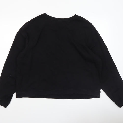 ASOS Women Black Size 20 Crew Neck Cotton Pullover Sweatshirt