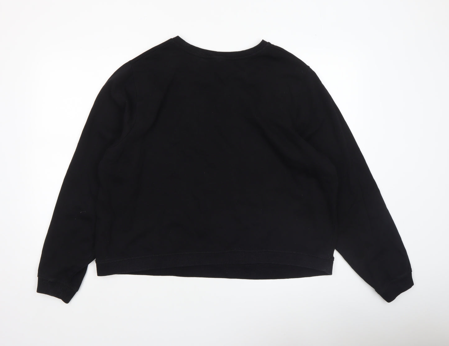 ASOS Women Black Size 20 Crew Neck Cotton Pullover Sweatshirt