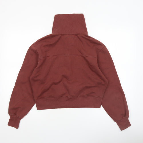 Abercrombie & Fitch Women's Brown Henley Sweatshirt XS Soft A&F Collection