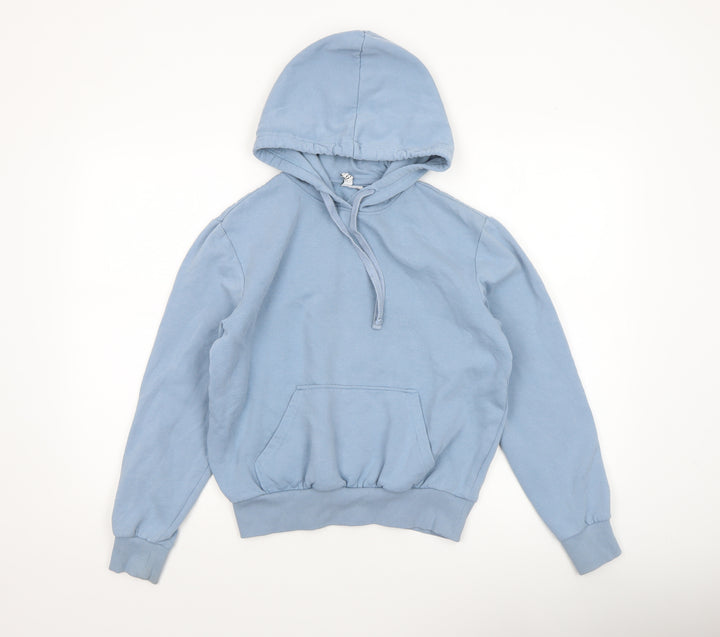 H&M Divided Women’s Blue Pullover Hoodie XS Cotton Blend