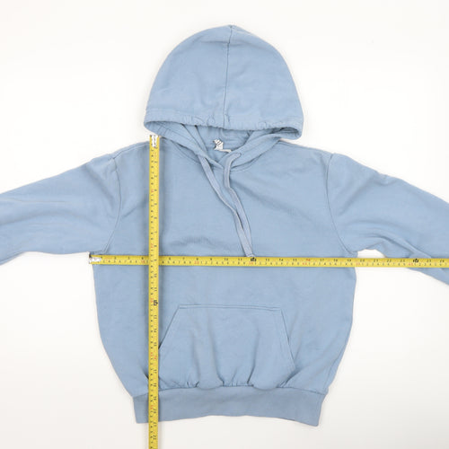 H&M Divided Women’s Blue Pullover Hoodie XS Cotton Blend