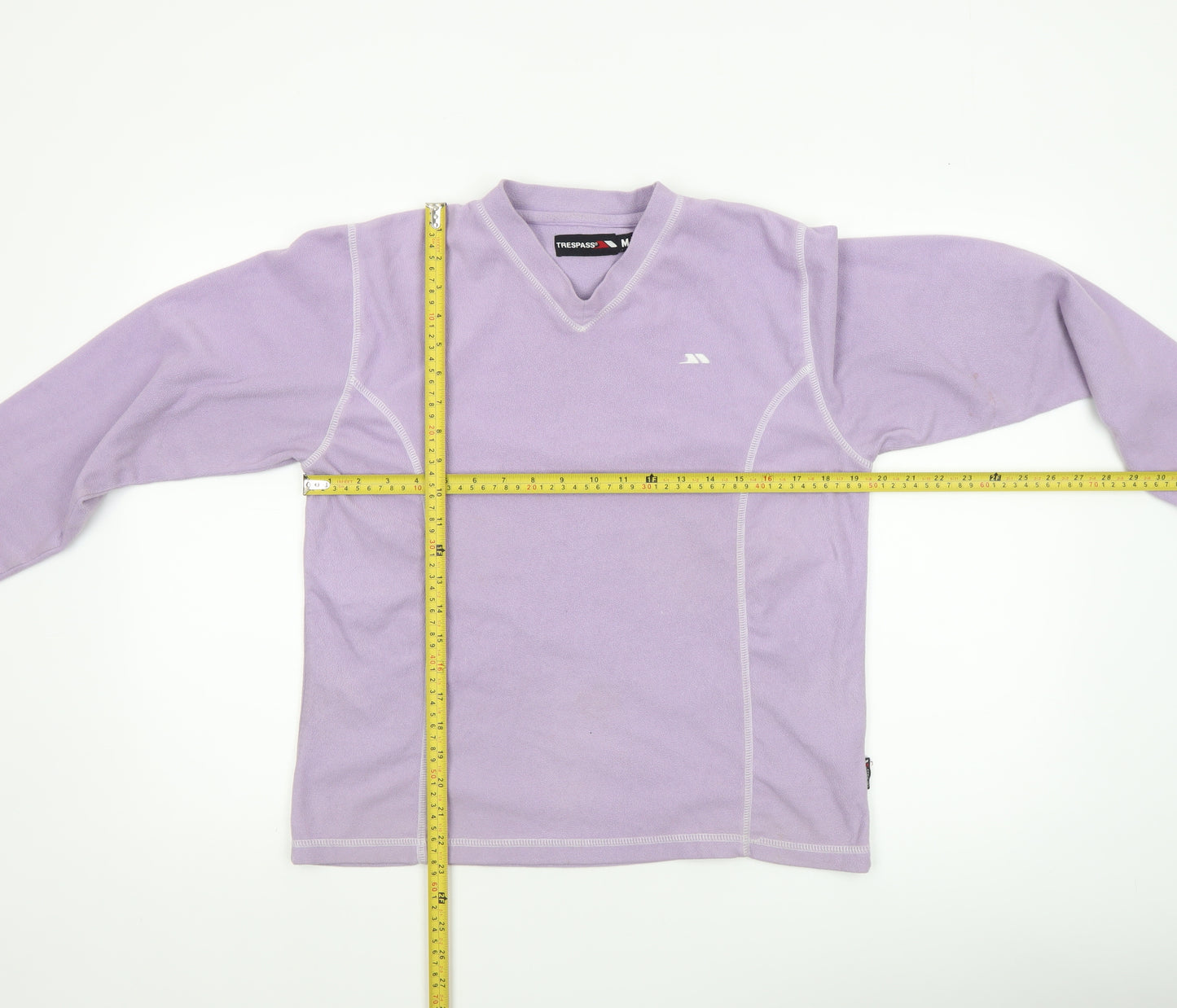 Trespass Women Lilac Fleece Pullover Sweatshirt M Size 12 V-Neck Warm Top