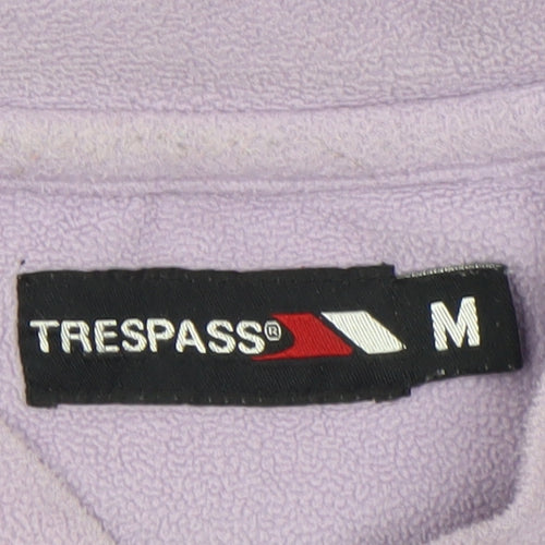 Trespass Women Lilac Fleece Pullover Sweatshirt M Size 12 V-Neck Warm Top