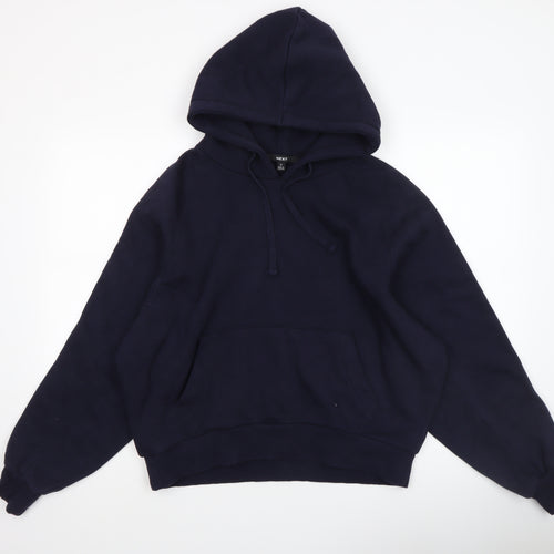 Next Women’s Navy Blue Pullover Hoodie M Cotton Blend Casual Wear